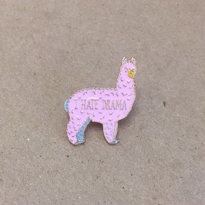 “I hate drama” llama (enamel pin)